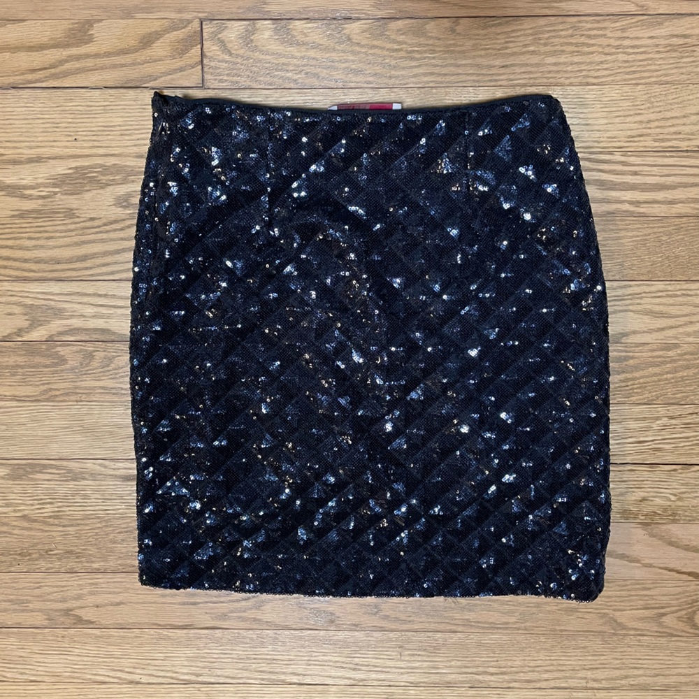 BANANA REPUBLIC - HERITAGE Black Sequins Embellished Pencil Mini Party Skirt